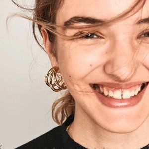 Gold Triple Hoop Earrings